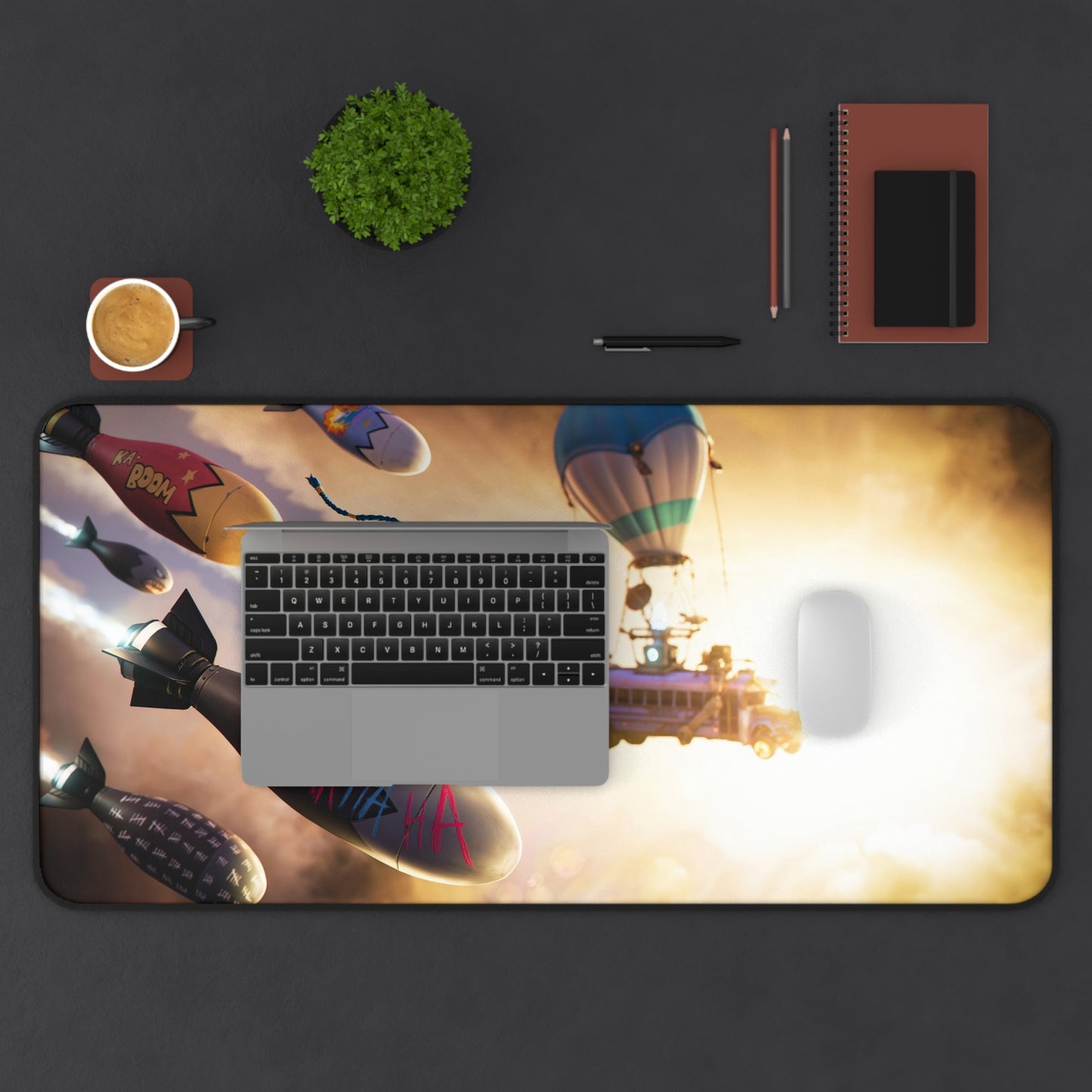 Fortnite Bombs Desk Mat, Gaming keyboard matt, mousepad large, XXL extended deskpad mouse pad