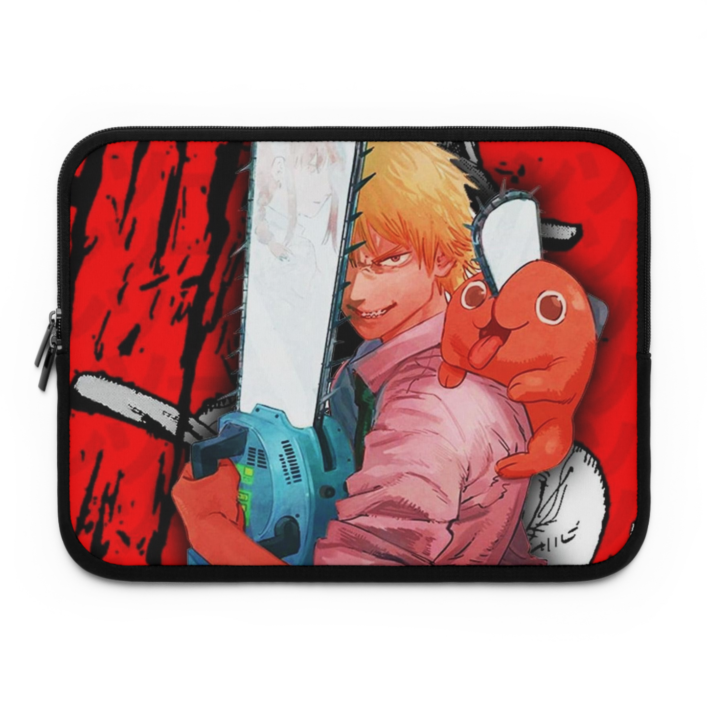 Denji and Pochita anime Laptop sleeve, Laptop carrying case, laptop bag - Bolt Print