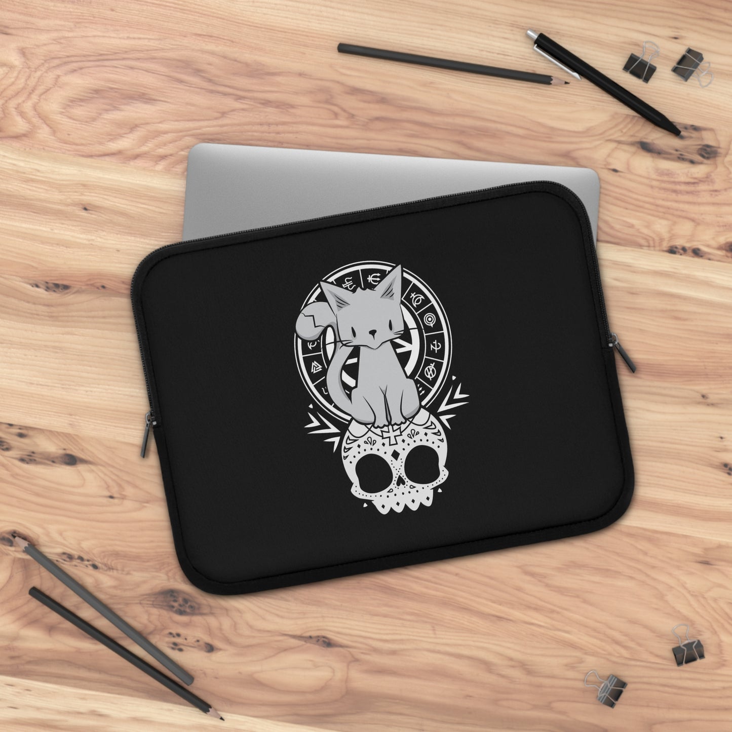 night kitten Laptop sleeve macbook or any laptop, laptop bag, Laptop carrying case