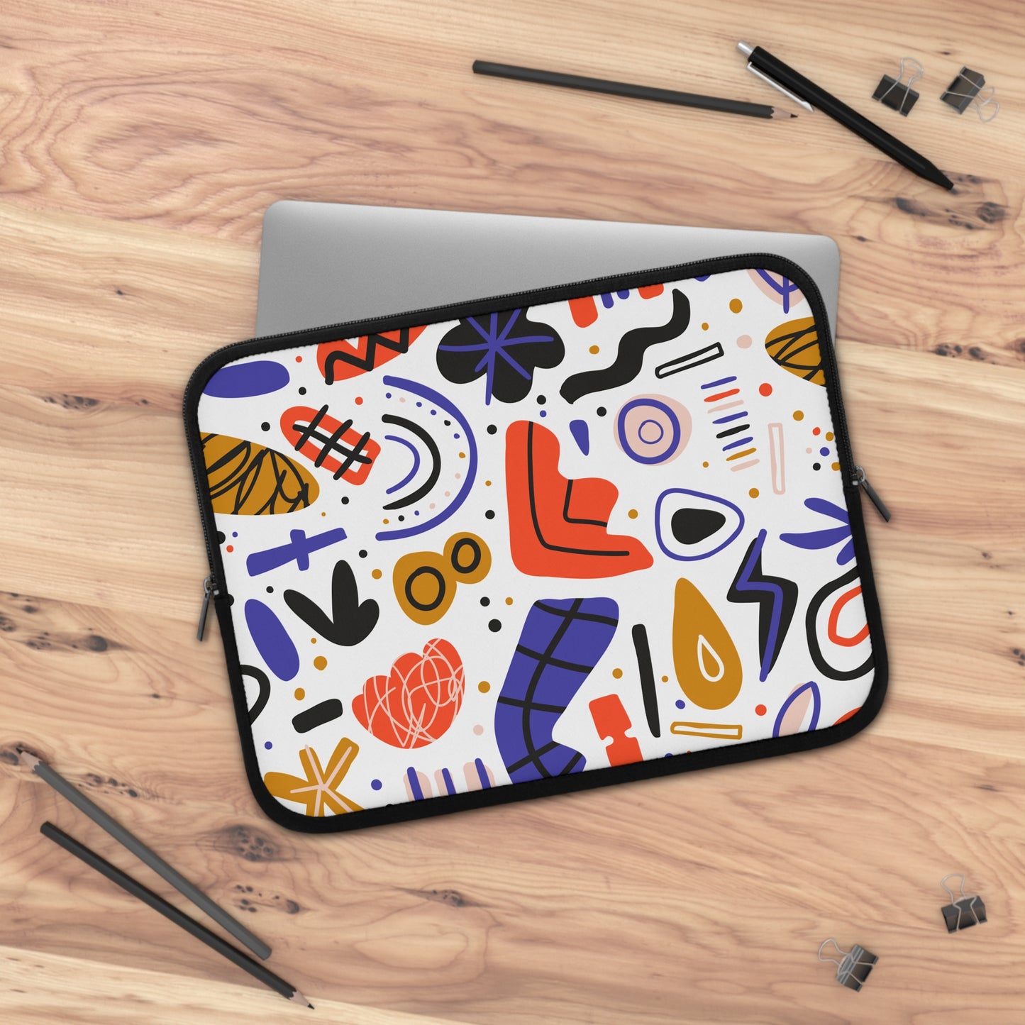 Laptop sleeve abstract doodle