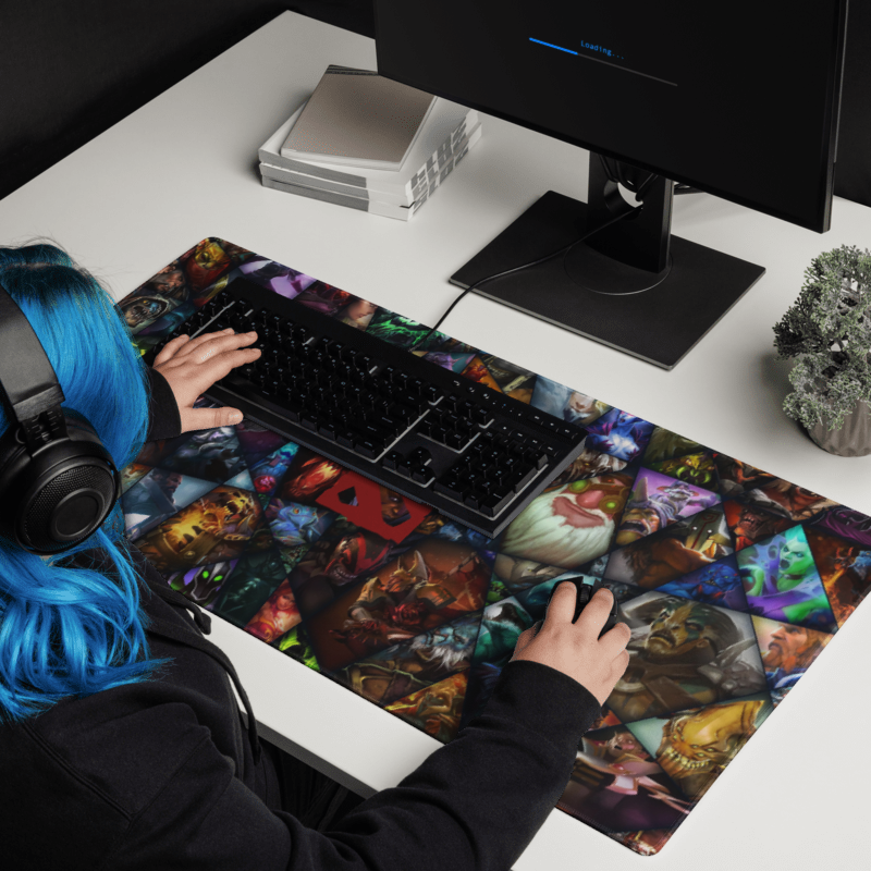 Dota 2 Desk Mat, deskmat xl, Gaming keyboard matt, mousepad large, XXL extended deskpad mouse pad, large gaming mousepad - Bolt Print