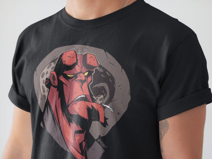 Hellboy T-shirt, funny t-shirt, graphic shirts, unisex tshirt, printed T-shirt - Bolt Print