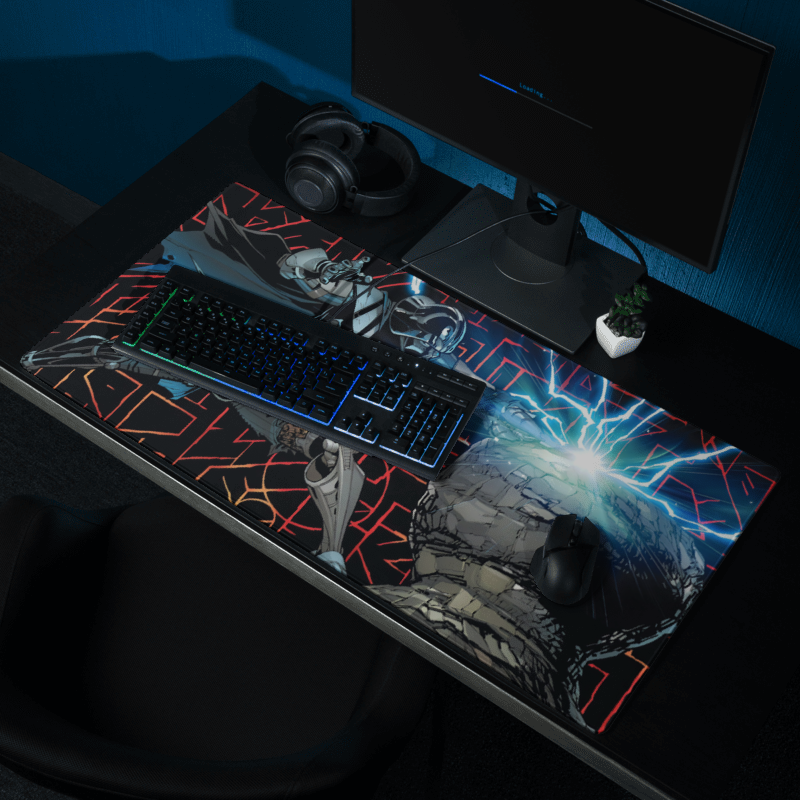 Darth Vader thunderbolt Desk Mat, deskmat xl, Gaming keyboard matt, mousepad large, XXL extended deskpad mouse pad, large gaming mousepad - Bolt Print