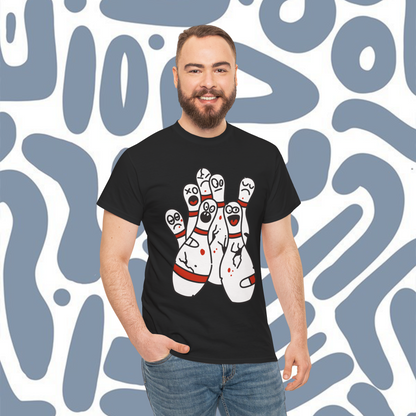 Fun bowling pins t-shirt, graphic shirts, unisex tshirt, printed T-shirt