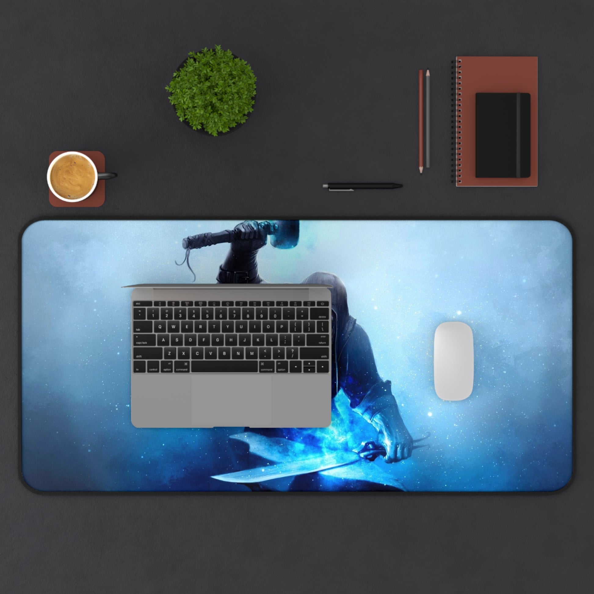 Magic blacksmith Desk Mat, deskmat xl, Gaming keyboard matt, mousepad large, XXL extended deskpad mouse pad, large gaming mousepad - Bolt Print