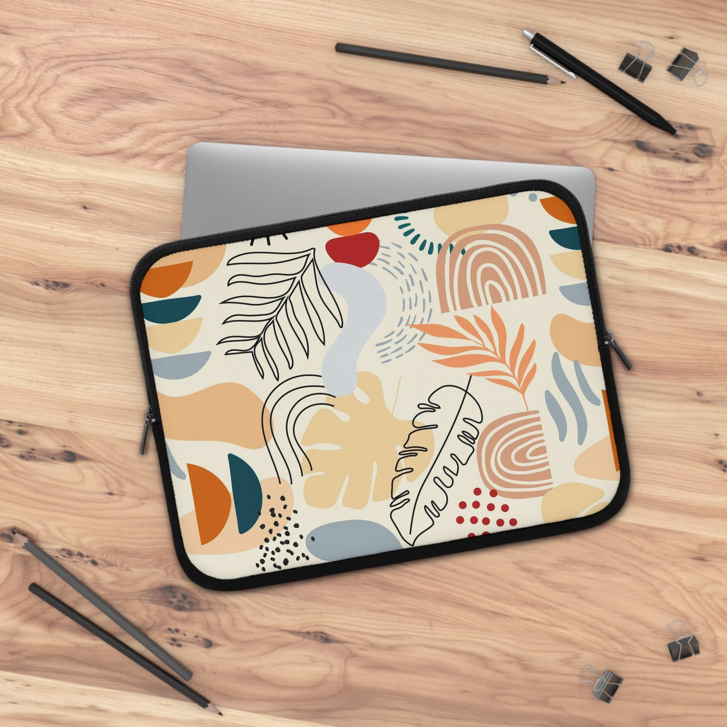 Laptop sleeve abstract shapes