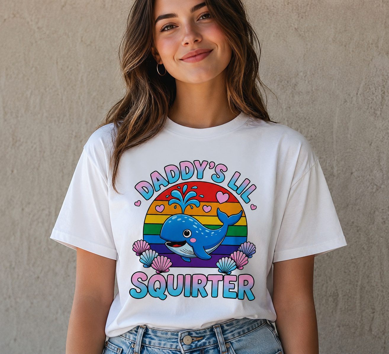 Inappropriate Daddy's Lil Squirter Joke Adult Humor T-Shirt