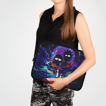 Neon Rick and Morty Laptop sleeve - Bolt Print