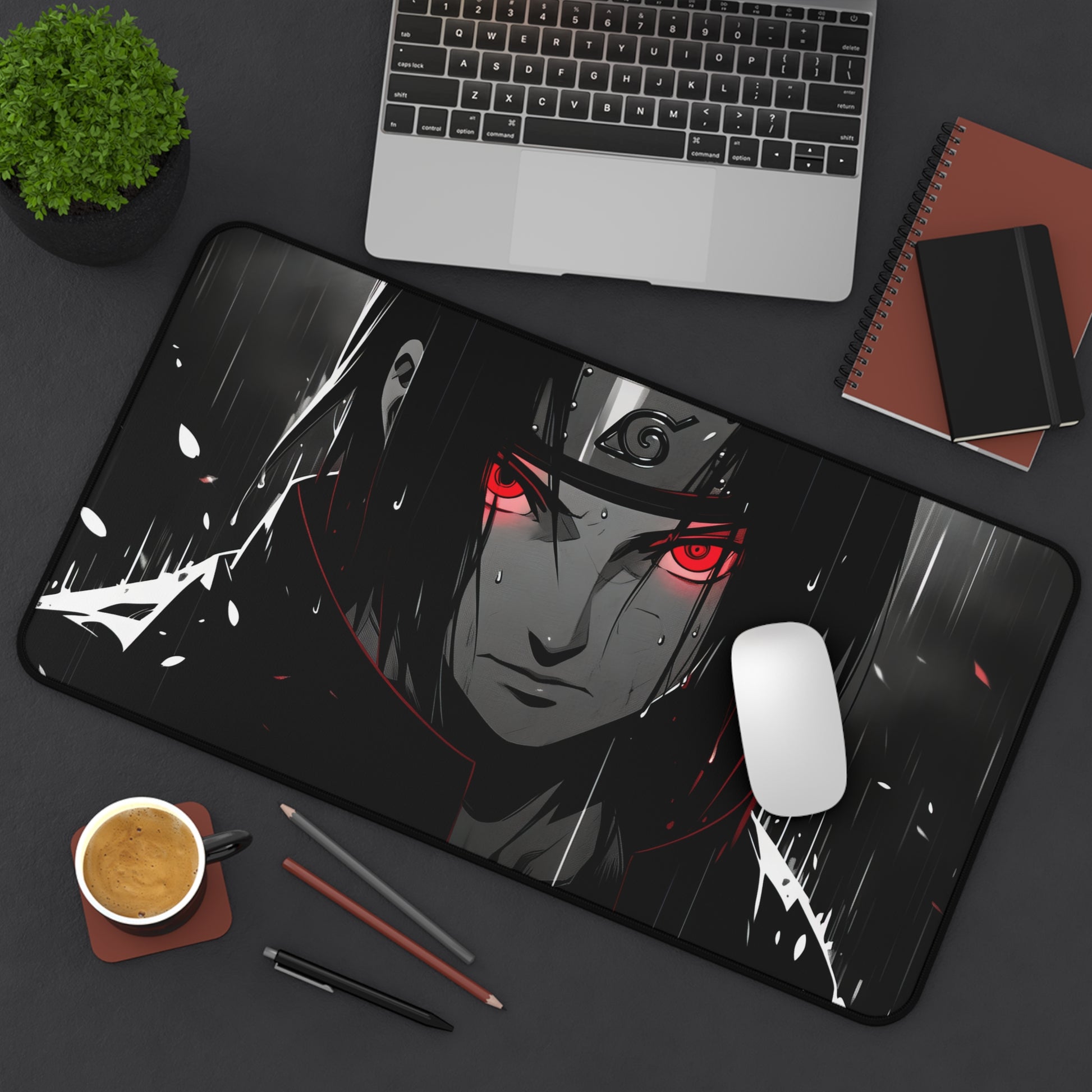 Dark Naruto Desk Mat, Gaming keyboard matt, mousepad large, XXL extended deskpad mouse pad - Bolt Print