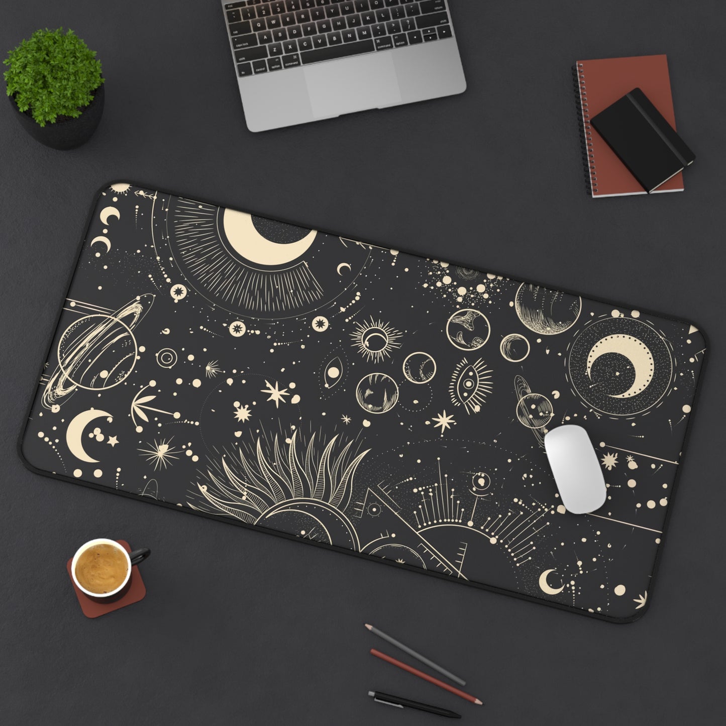 Mystical star sky Desk Mat, Gaming keyboard mat, XXL mousepad