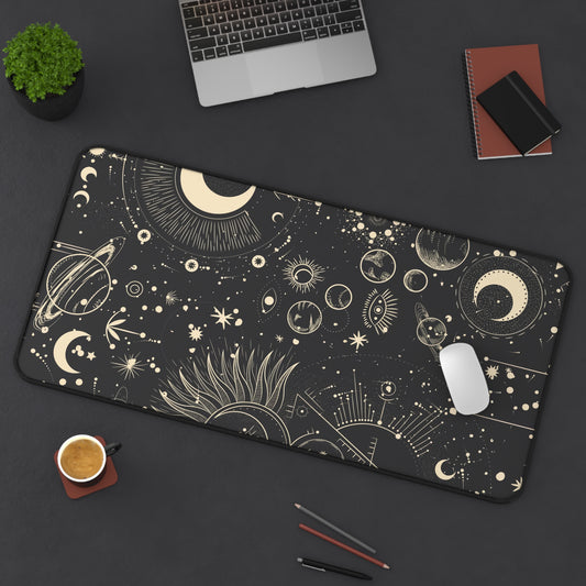 Mystical star sky Desk Mat, Gaming keyboard mat, XXL mousepad