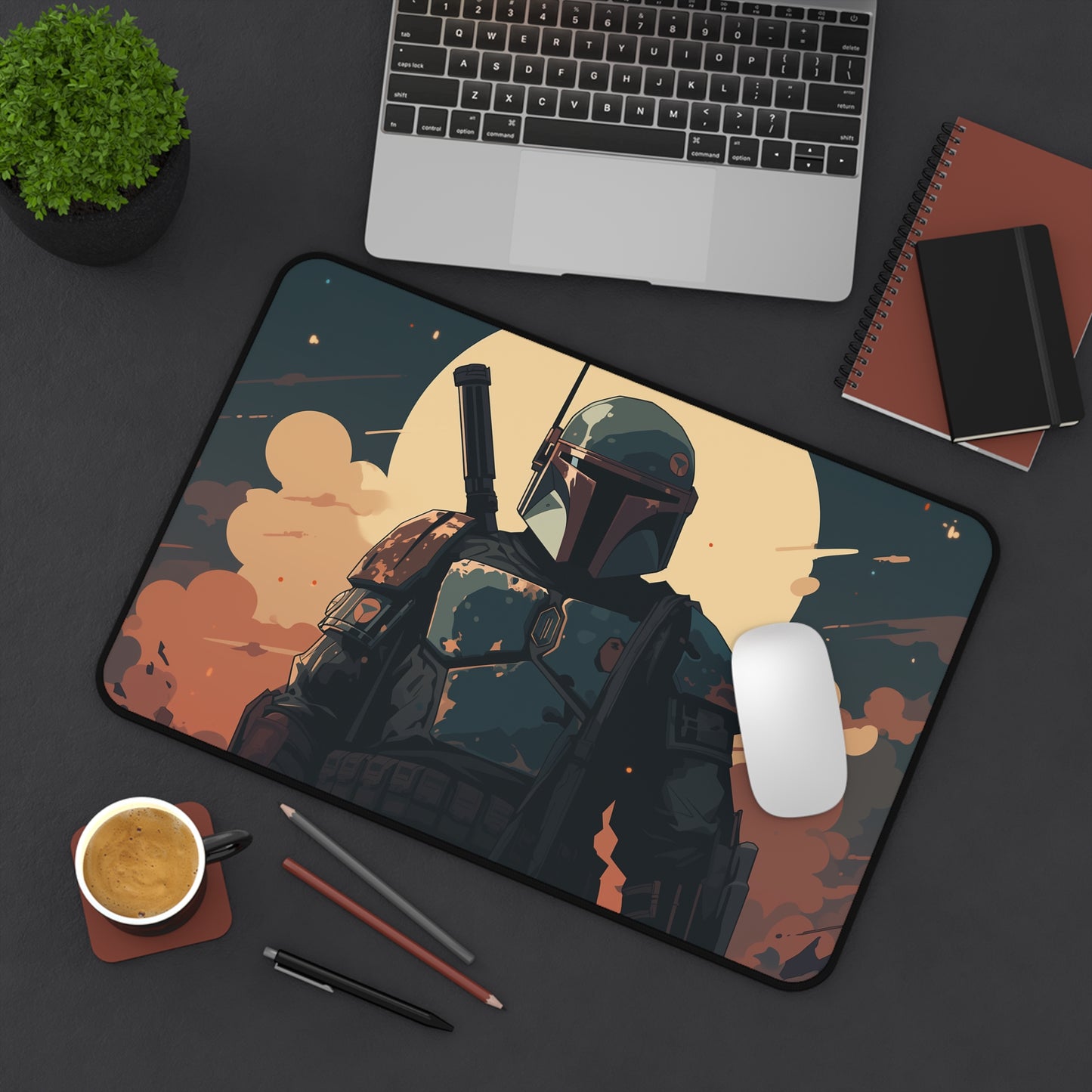 Mandalorian Desk Mat, Gaming keyboard matt, mousepad large, XXL extended deskpad mouse pad - Bold Print