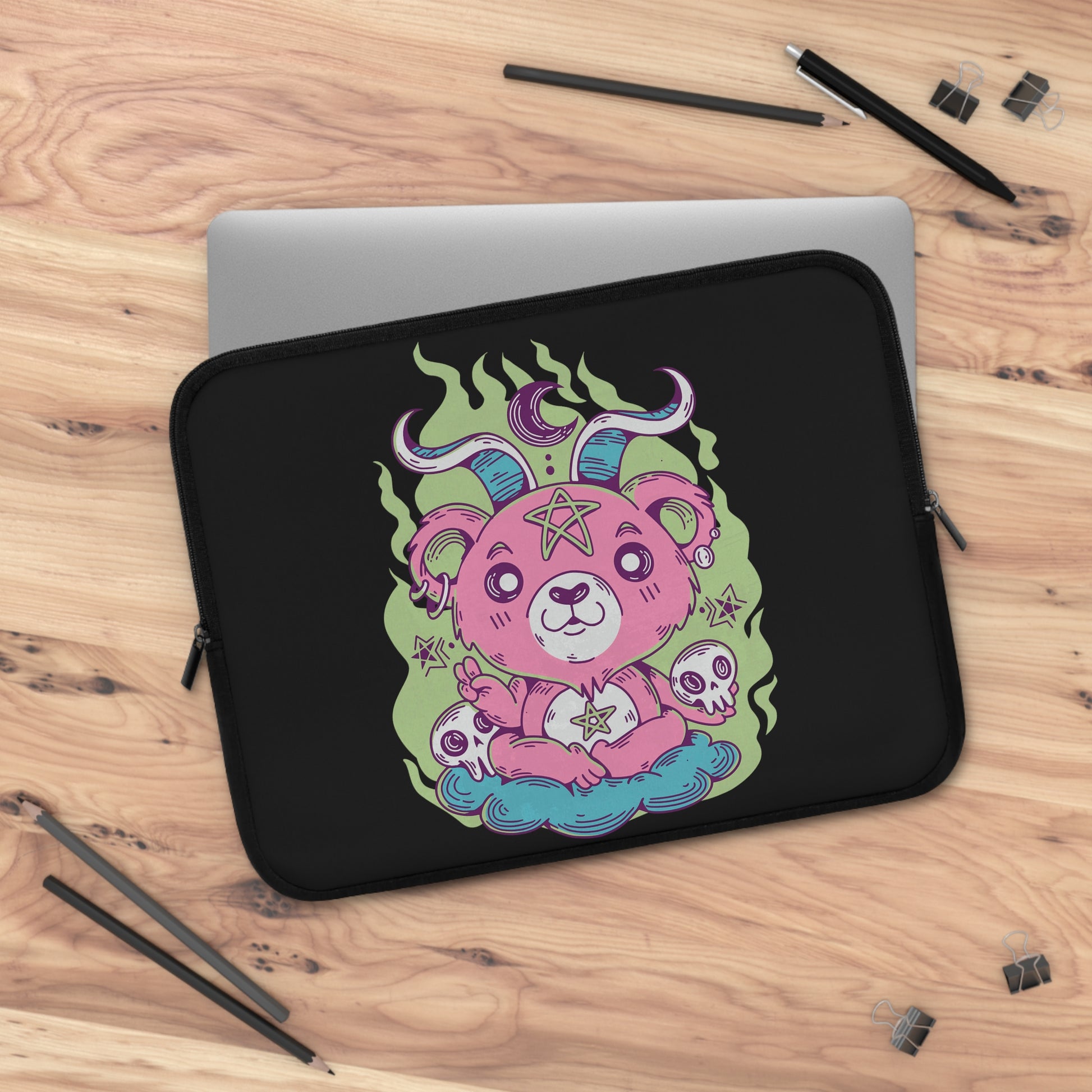 Bear satan Laptop sleeve, Laptop carrying case, laptop bag - Bolt Print