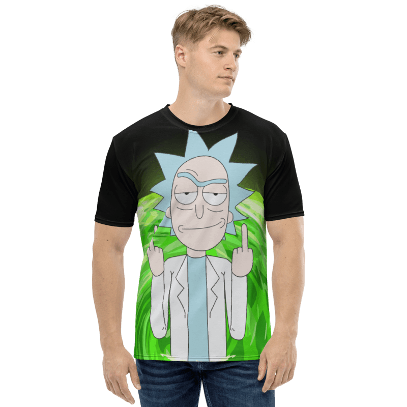 T-shirt Rick Fuck print, funny t-shirt with rick and morty - Bolt Print