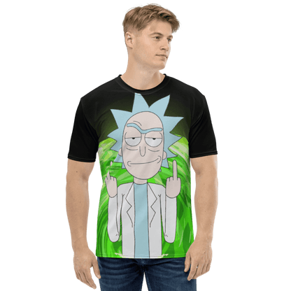 T-shirt Rick Fuck print, funny t-shirt with rick and morty - Bolt Print