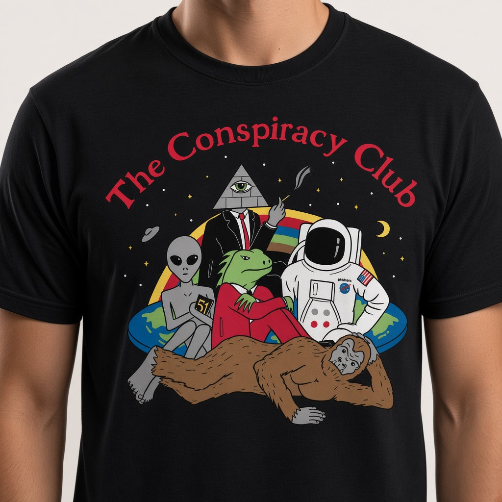 The Conspiracy Club Funny Alien Bigfoot T-Shirt