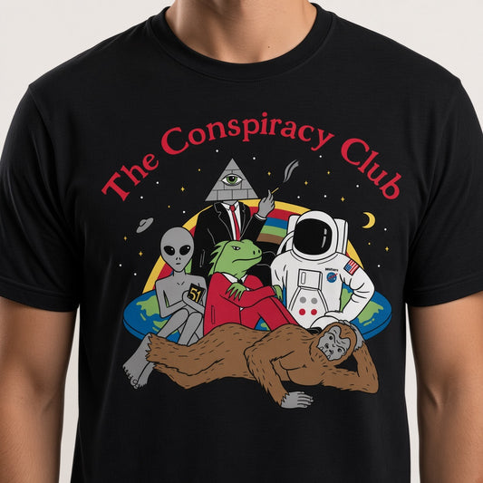 The Conspiracy Club Funny Alien Bigfoot T-Shirt
