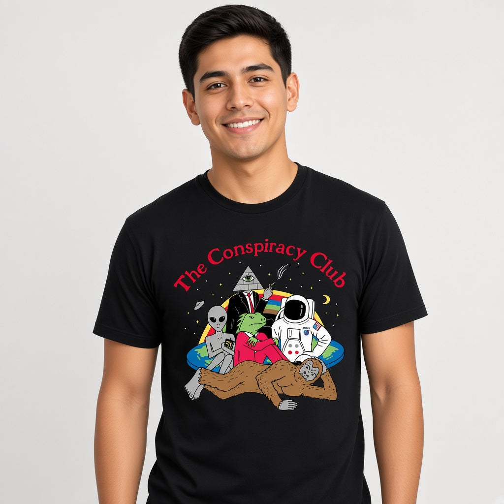 The Conspiracy Club Funny Alien Bigfoot T-Shirt