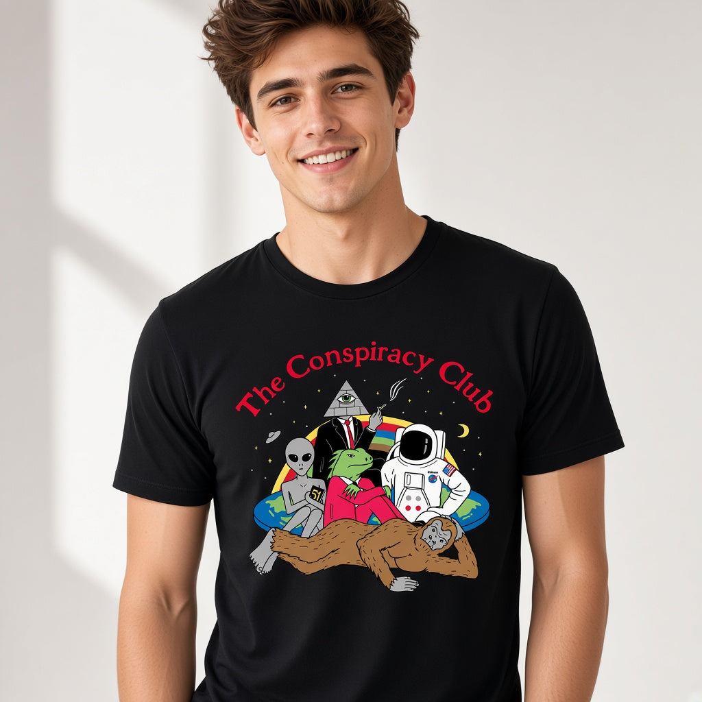 The Conspiracy Club Funny Alien Bigfoot T-Shirt