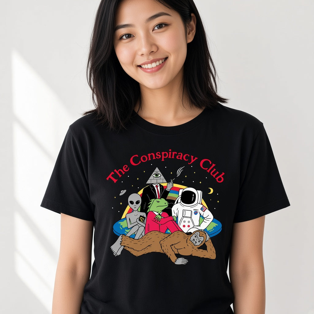 The Conspiracy Club Funny Alien Bigfoot T-Shirt