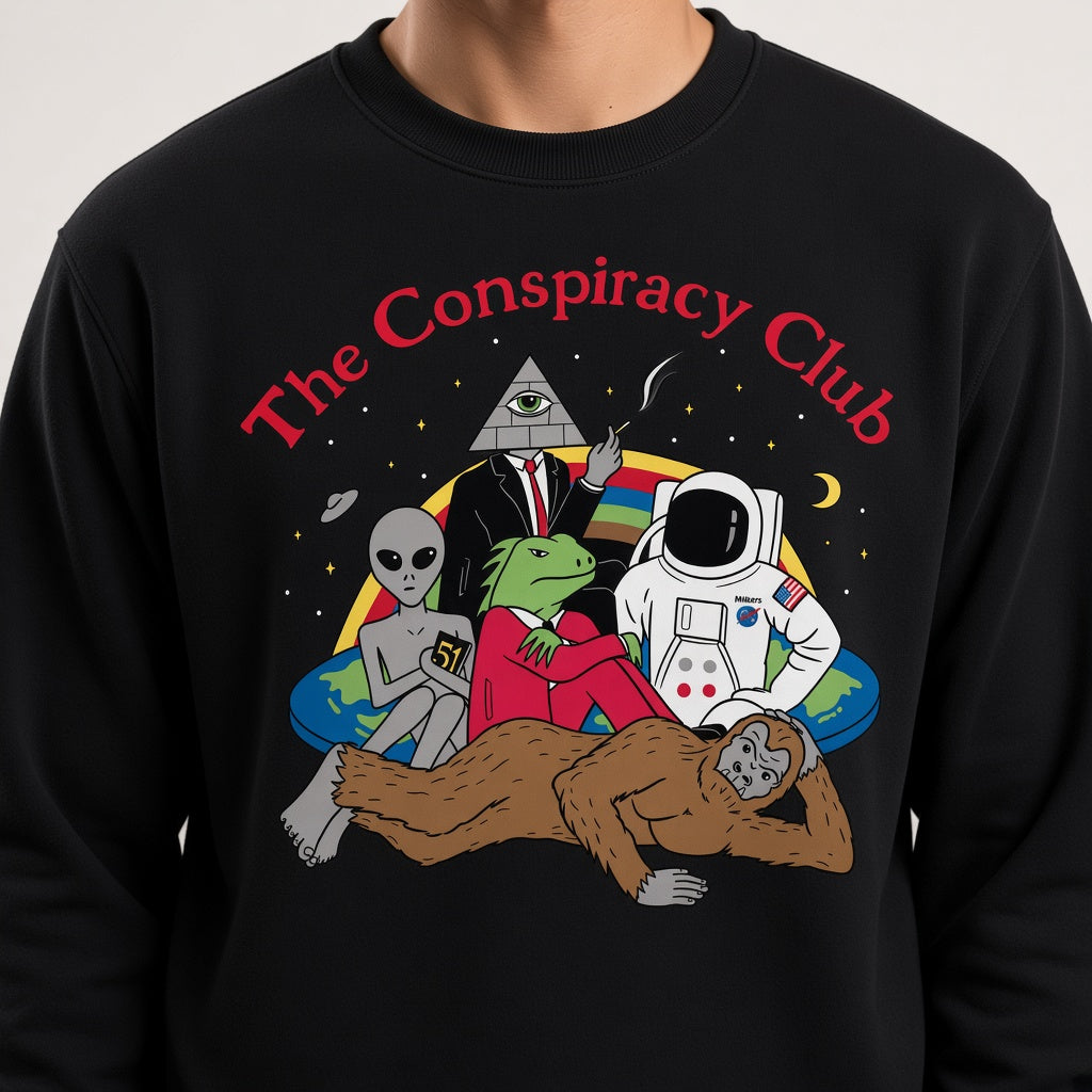 The Conspiracy Club Funny Alien Bigfoot Sweatshirt