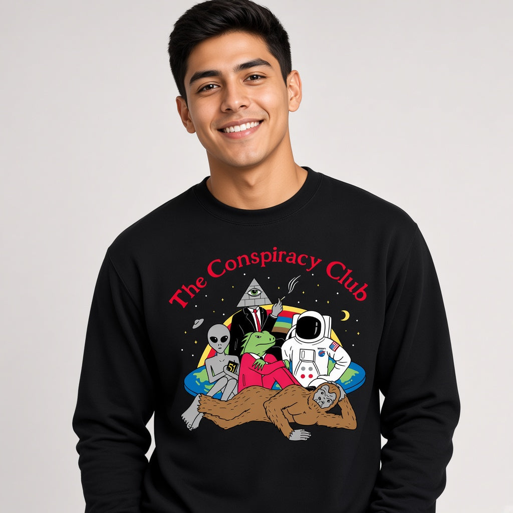 The Conspiracy Club Funny Alien Bigfoot Sweatshirt