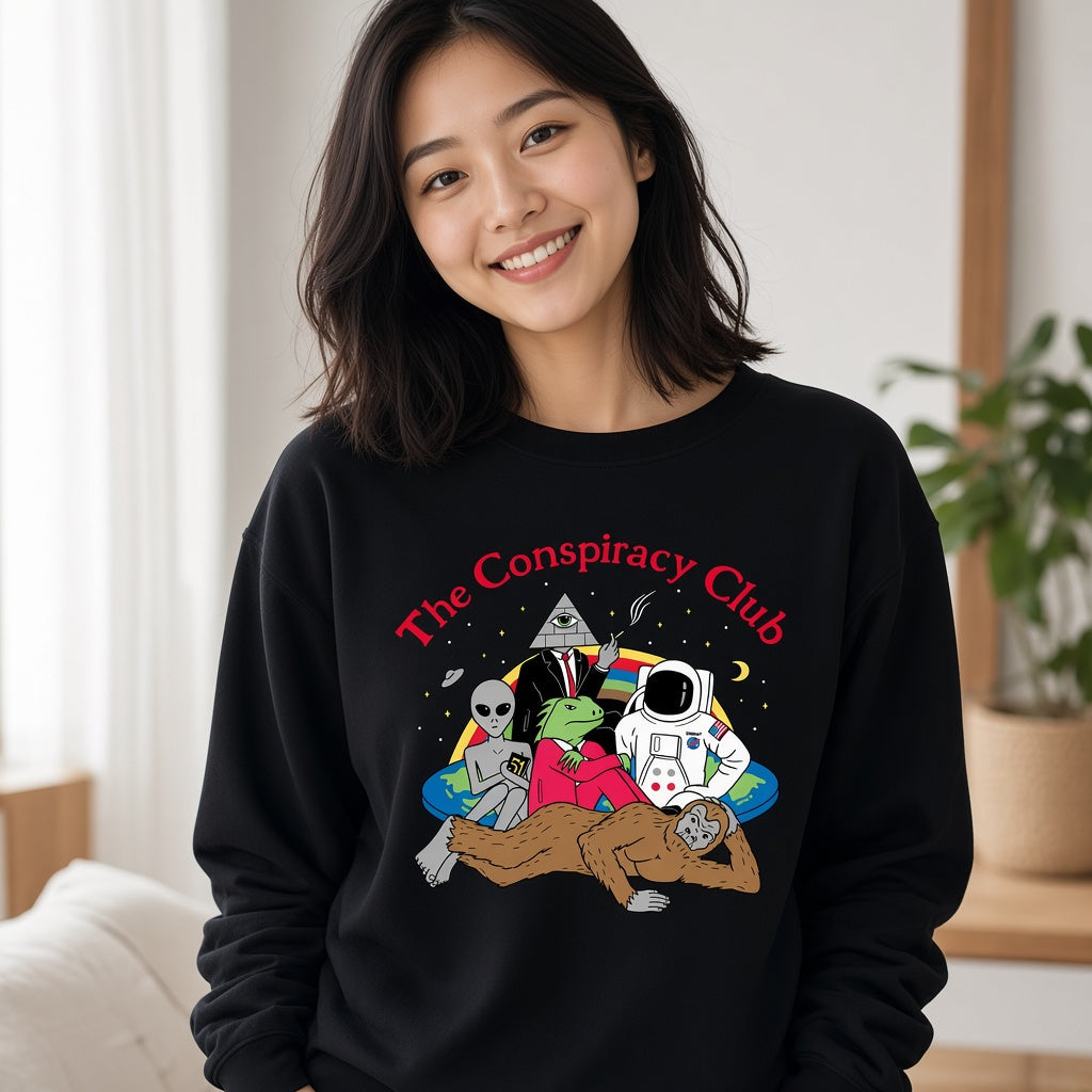 The Conspiracy Club Funny Alien Bigfoot Sweatshirt