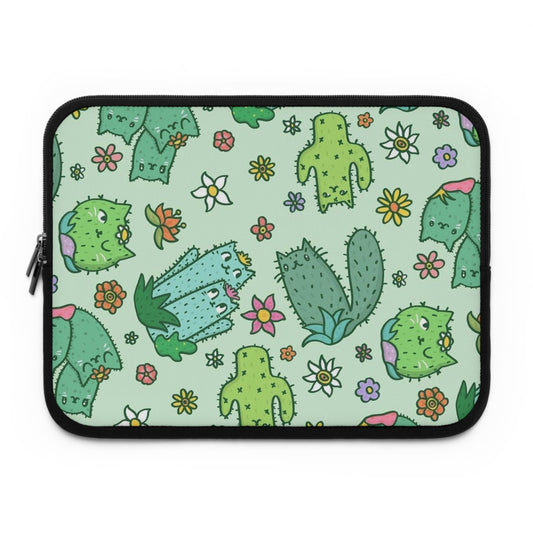 Cats cacti Laptop sleeve macbook or any laptop, laptop bag, laptop cover