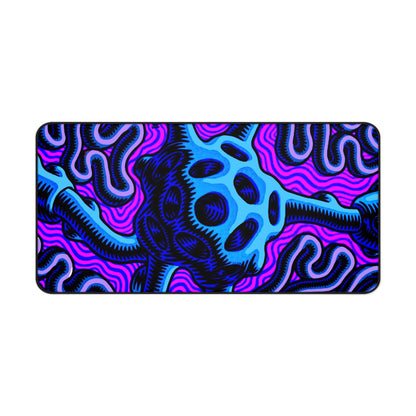 Modern psychedelic Desk Mat, Neon Gaming keyboard mat, large mousepad, XXL Desk Pad