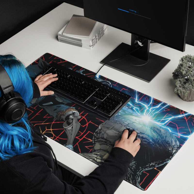 Darth Vader thunderbolt Desk Mat, deskmat xl, Gaming keyboard matt, mousepad large, XXL extended deskpad mouse pad, large gaming mousepad - Bolt Print