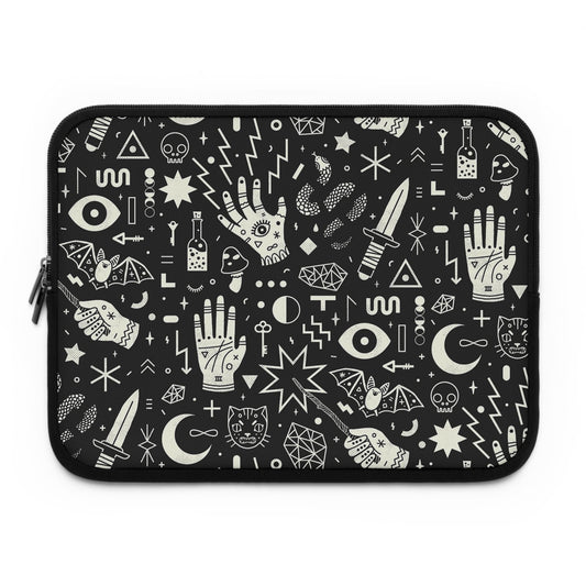 Witchcraft Laptop sleeve  macbook or any laptop 13, 15, 17 inch, Laptop bag