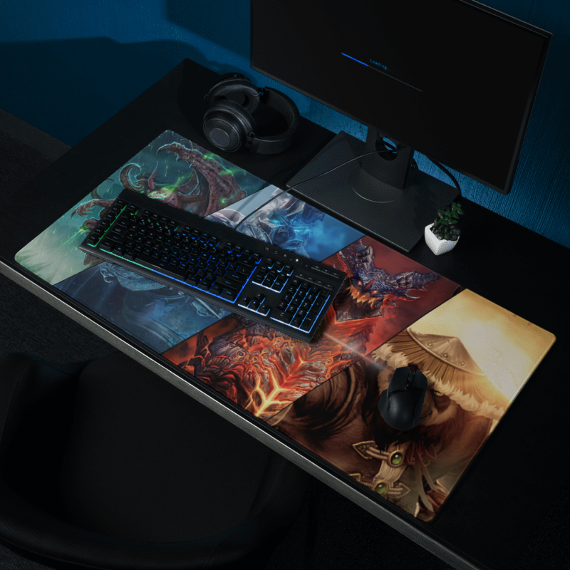 World of WarCraft Desk Mat, Gaming keyboard matt, mousepad large, XXL extended deskpad mouse pad - Bolt Print