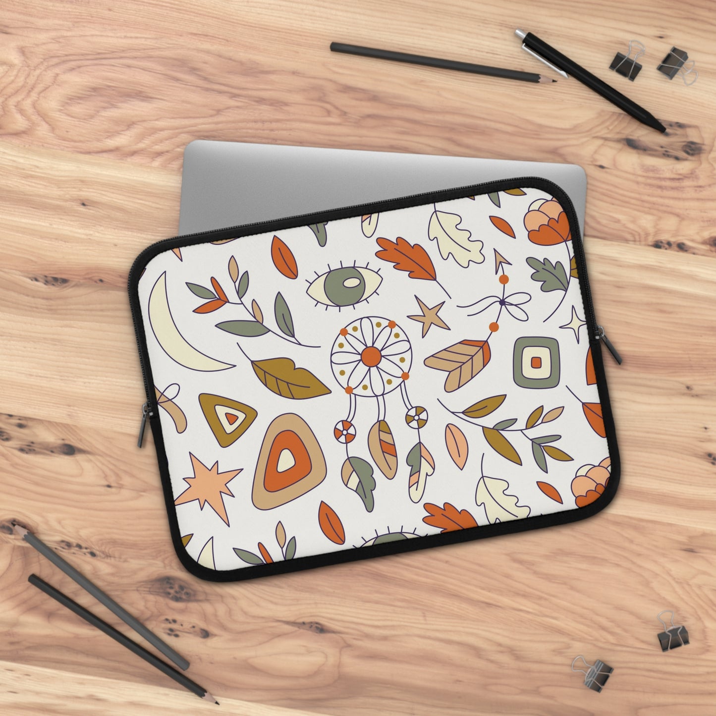 boho pattern Laptop sleeve macbook or any laptop, laptop bag, Laptop carrying case