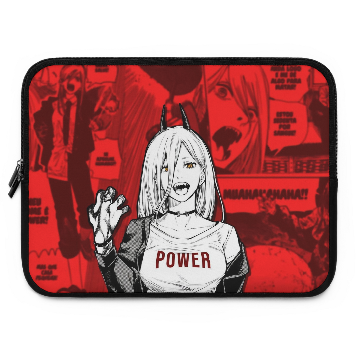 Man chainsaw Power anime Laptop sleeve, Laptop carrying case, laptop bag - Bolt Print