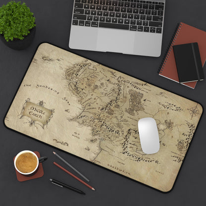 Map lord of the ring Desk Mat, deskmat xl, Gaming keyboard matt, mousepad large, XXL extended deskpad mouse pad, large gaming mousepad - Bolt Print