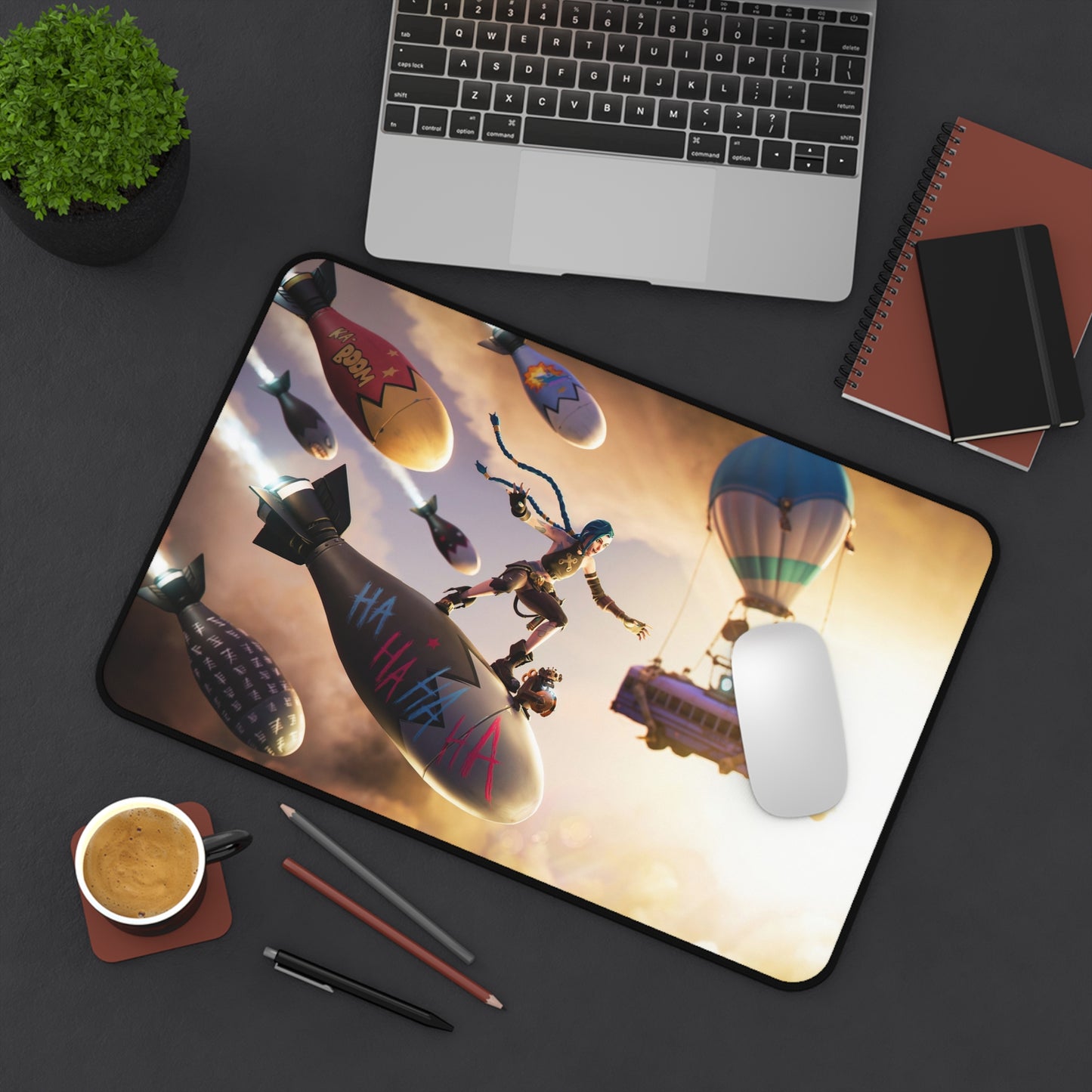 Fortnite Bombs Desk Mat, Gaming keyboard matt, mousepad large, XXL extended deskpad mouse pad