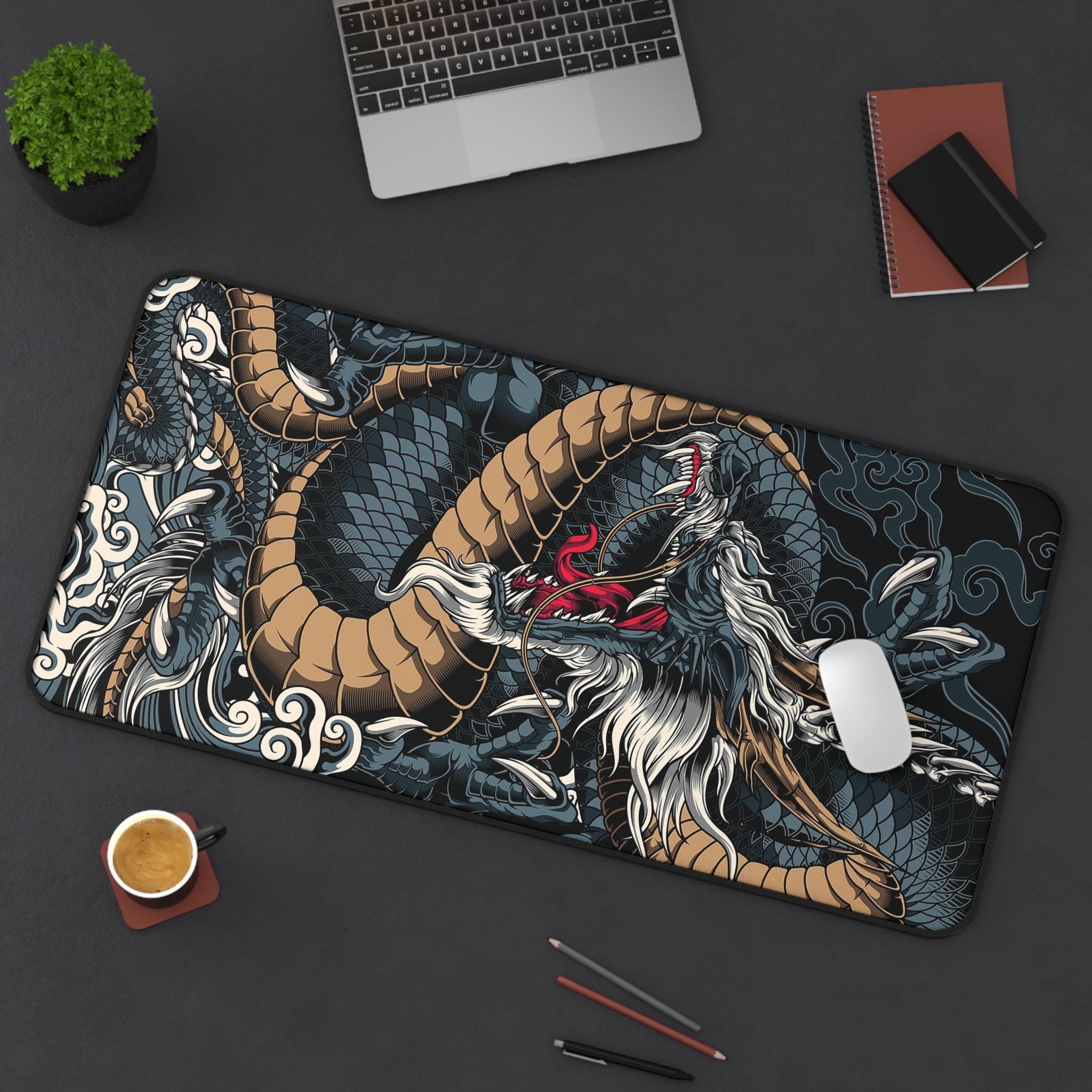 Dragon yakuza Desk Mat, deskmat xl, Gaming keyboard matt, mousepad lar ...