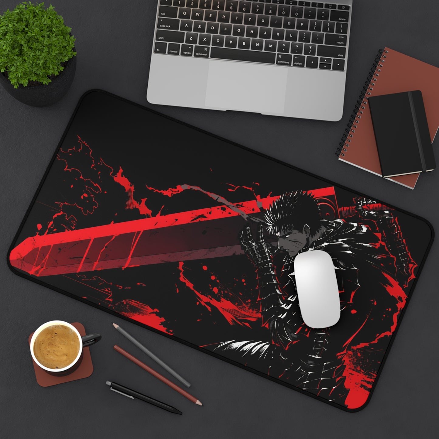 Anime Warrior Gaming Desk Mat