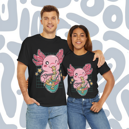 T-shirt Kawaii axolotl ramen