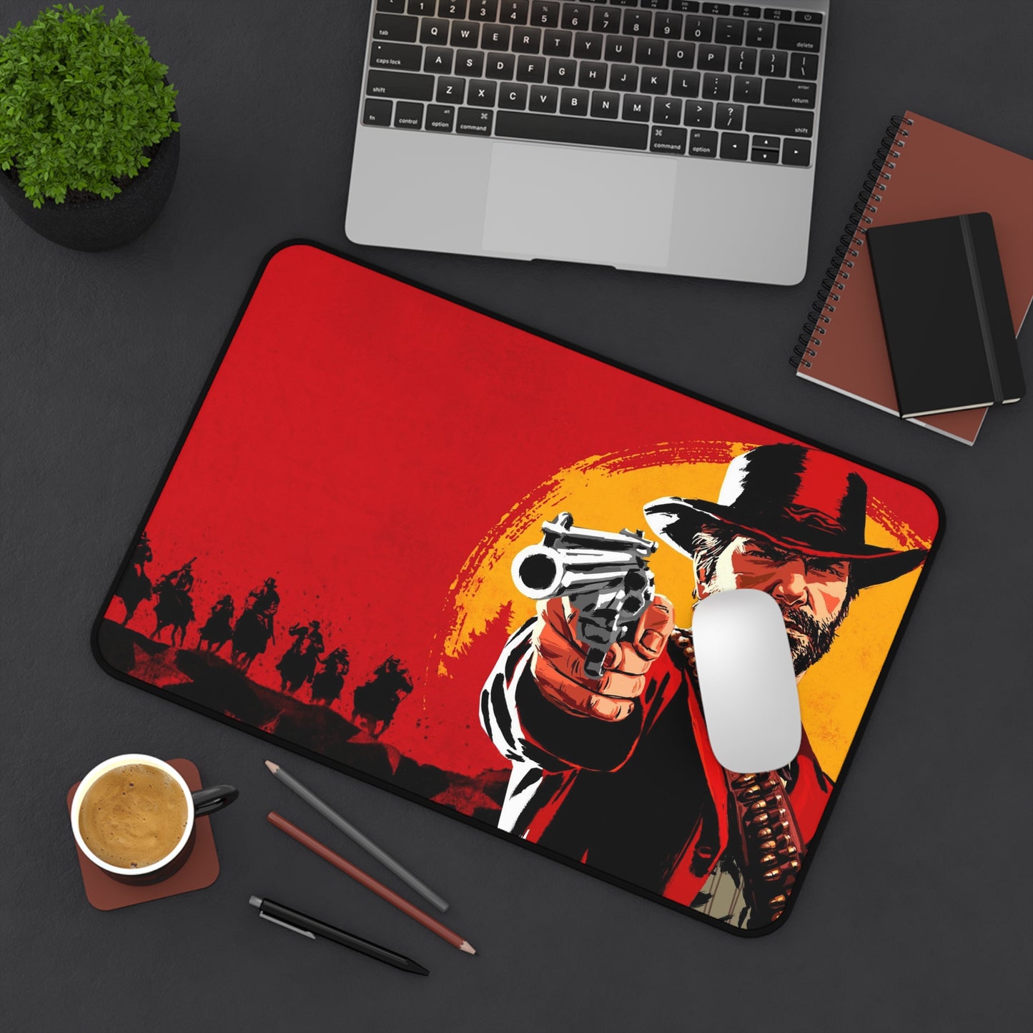 Red Dead Redemption Desk Mat, deskmat xl, Gaming keyboard matt, mousepad large, XXL extended deskpad mouse pad, large gaming mousepad - Bolt Print