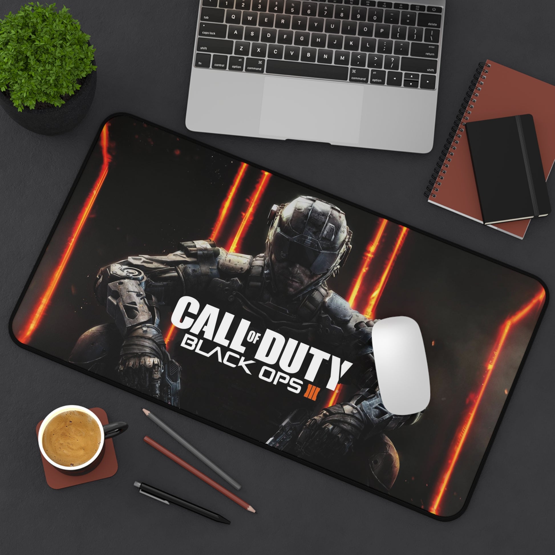 Call of Duty Black OPS 3 Desk Mat, Gaming keyboard matt, mousepad large, XXL extended deskpad mouse pad - Bold Print