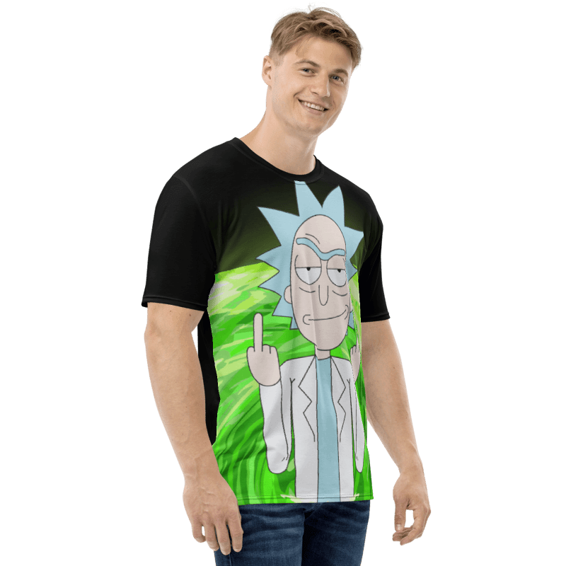 T-shirt Rick Fuck print, funny t-shirt with rick and morty - Bolt Print