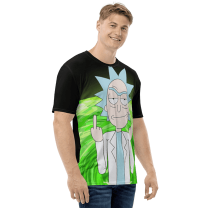 T-shirt Rick Fuck print, funny t-shirt with rick and morty - Bolt Print