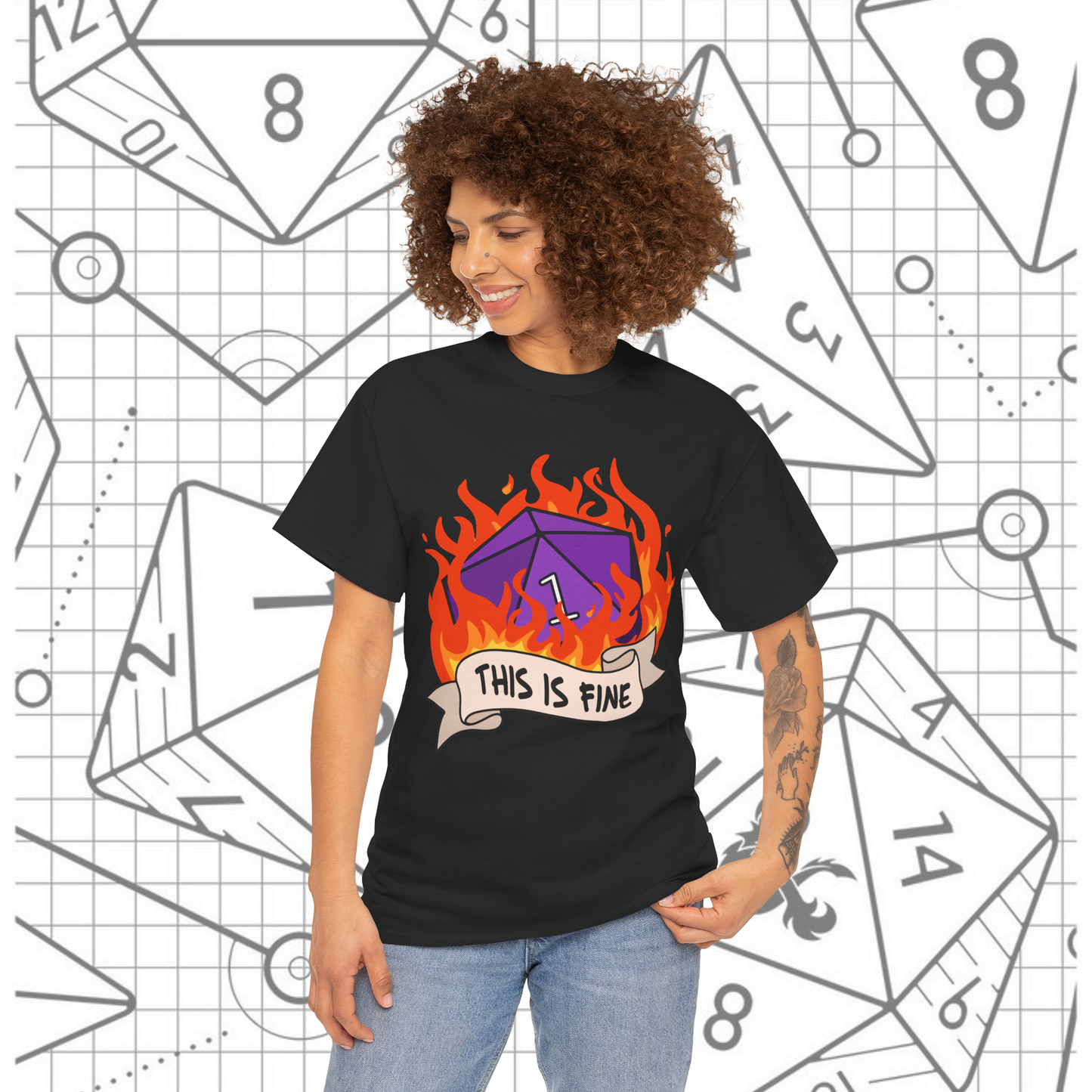 DND This Is Fine T-Shirt, Dungeons & Dragons Unisex tee