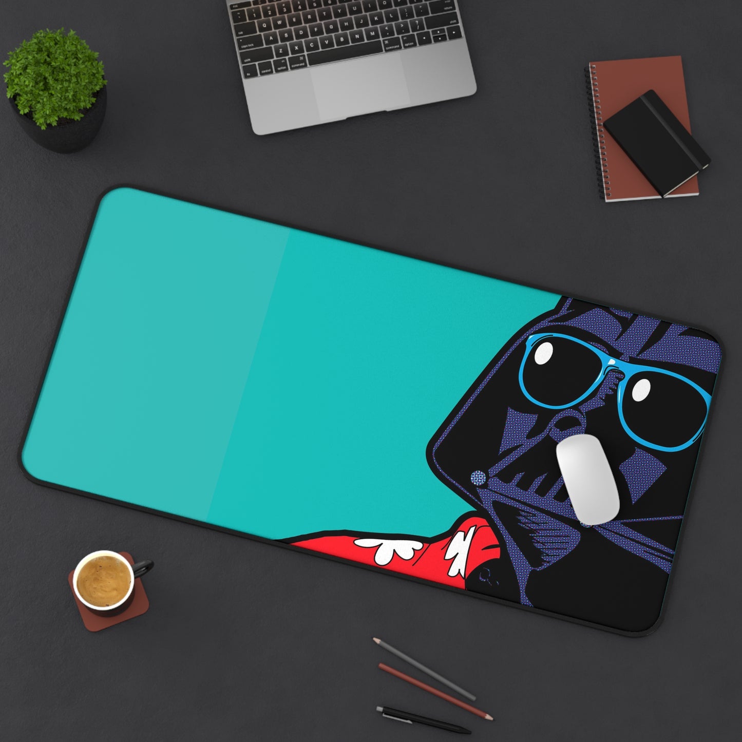 Darth Vader Pop Art Desk Mat, Gaming keyboard matt, mousepad large, XXL extended deskpad mouse pad - Bold Print