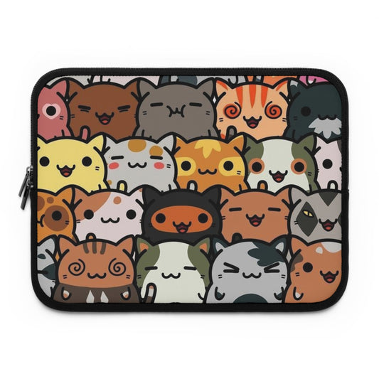 Kawaii cats Laptop sleeve macbook or any laptop, laptop bag, laptop cover