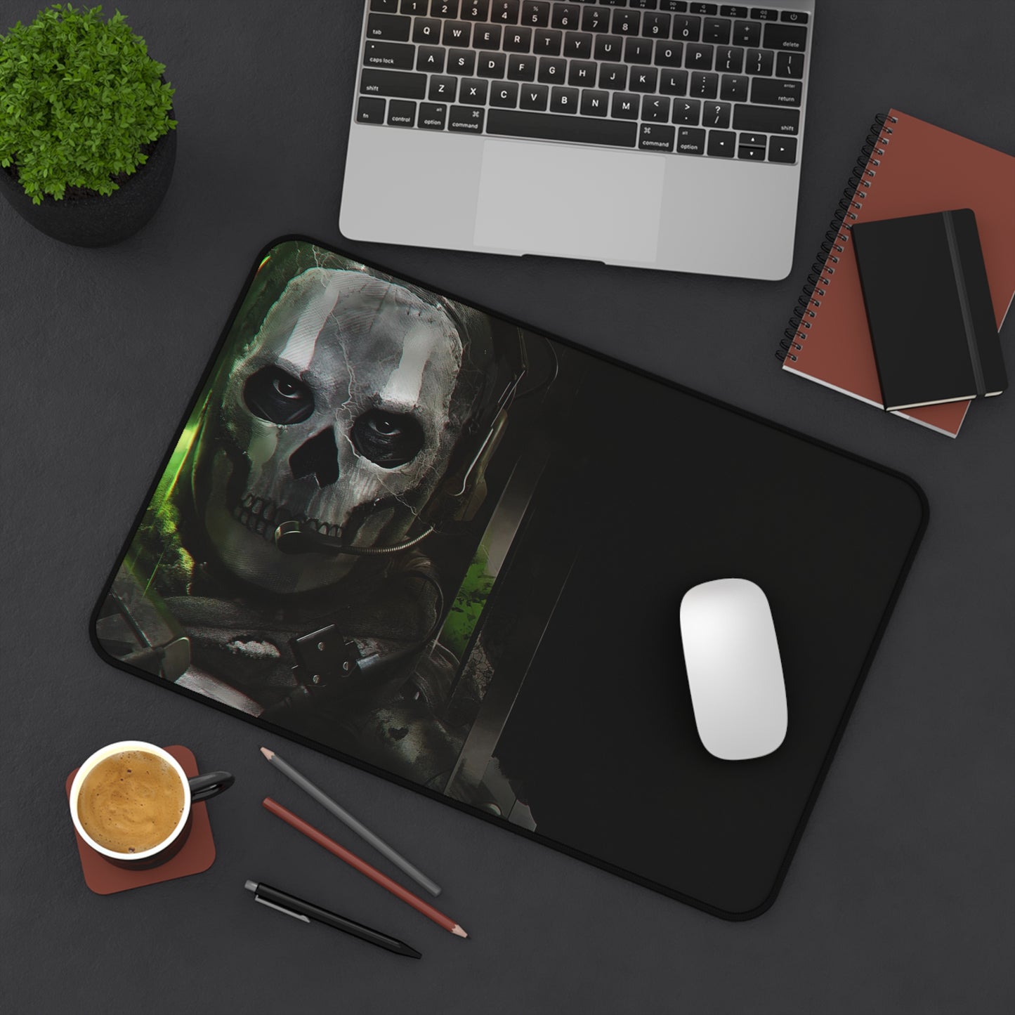 Call of Duty Skull Desk Mat, Gaming keyboard matt, mousepad large, XXL extended deskpad mouse pad - Bold Print