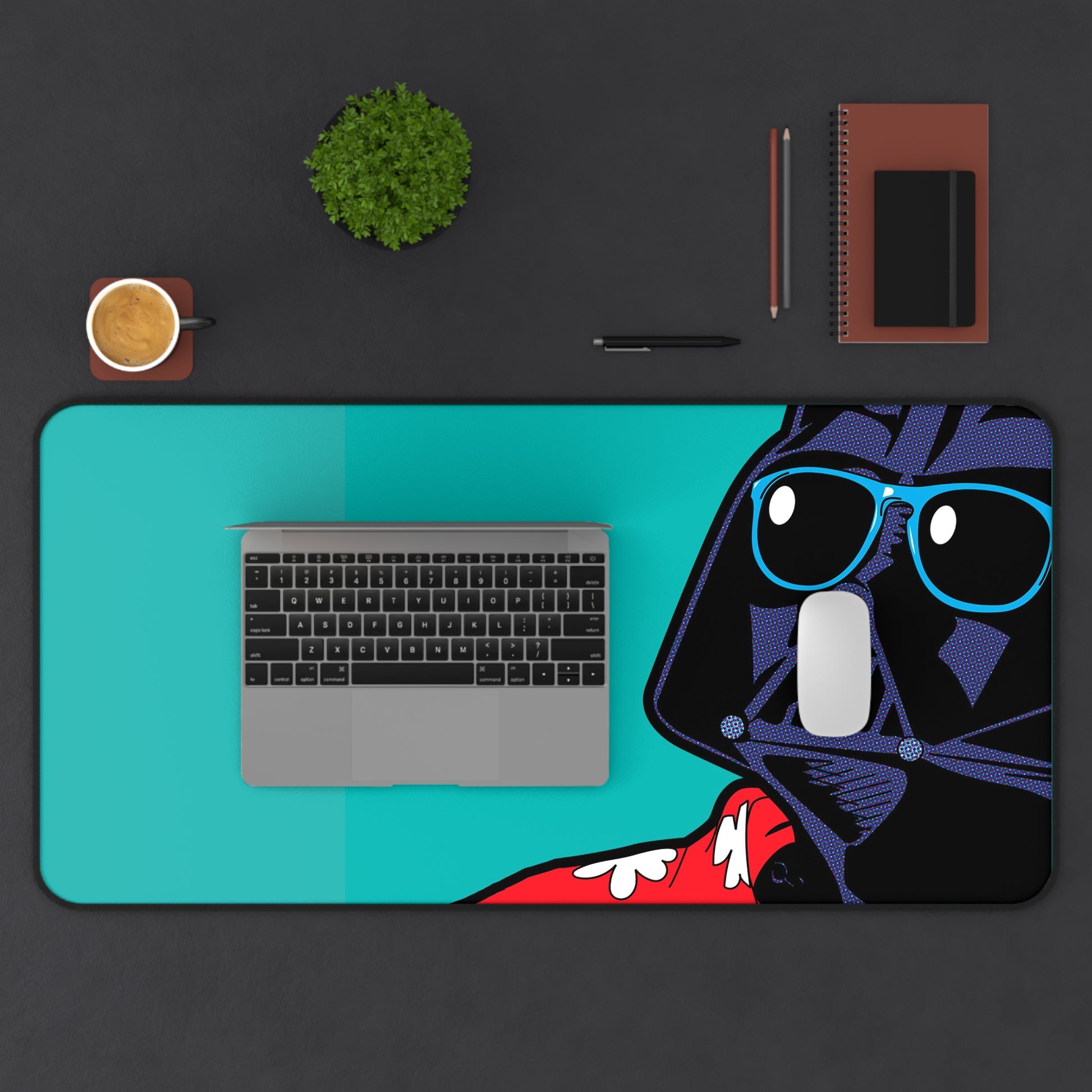 Darth Vader Pop Art Desk Mat, Gaming keyboard matt, mousepad large, XXL extended deskpad mouse pad - Bold Print