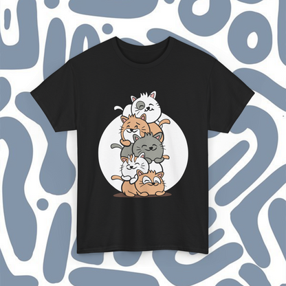 Pile of cats T-shirt, funny t-shirt, graphic shirts, unisex tshirt, printed T-shirt