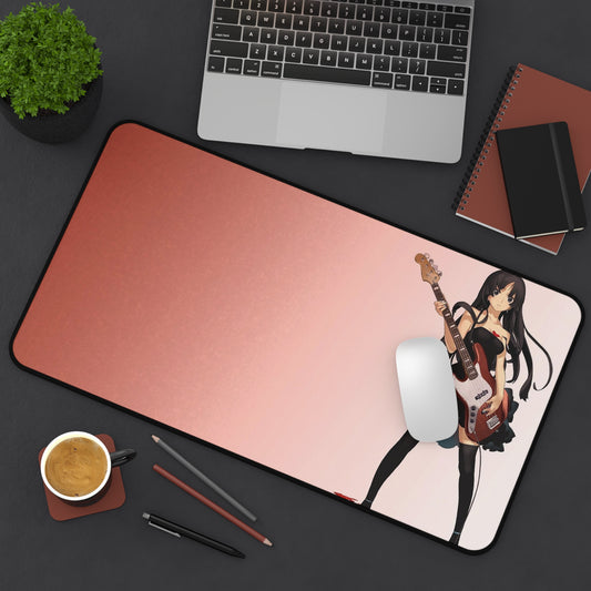 Anime girl with guitar Desk Mat, deskmat xl, Gaming keyboard matt, mousepad large, XXL extended deskpad mouse pad, large gaming mousepad - Bolt Print